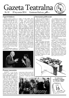 Teatr w Lubinie : Gazeta Teatralna nr 10, styczeń 2014