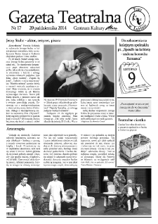 Teatr w Lubinie : Gazeta Teatralna nr 17, październik 2014