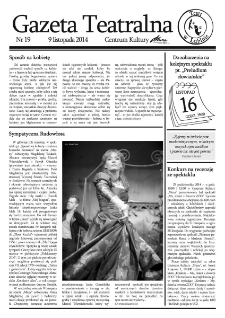 Teatr w Lubinie : Gazeta Teatralna nr 19, listopad 2014