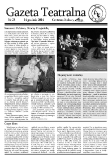 Teatr w Lubinie : Gazeta Teatralna nr 23, grudzień 2014