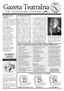 Teatr w Lubinie : Gazeta Teatralna nr 38, październik 2016