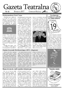 Teatr w Lubinie : Gazeta Teatralna nr 46, marzec 2017