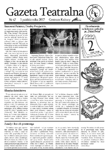 Teatr w Lubinie : Gazeta Teatralna nr 47, październik 2017