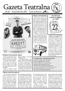 Teatr w Lubinie : Gazeta Teatralna nr 49, październik 2017