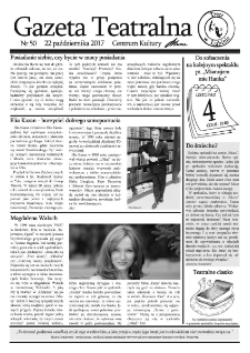 Teatr w Lubinie : Gazeta Teatralna nr 50, październik 2017