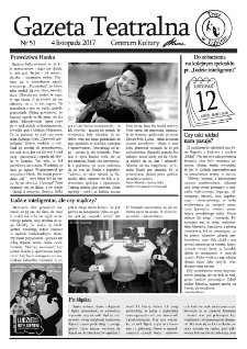 Teatr w Lubinie : Gazeta Teatralna nr 51, listopad 2017