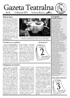 Teatr w Lubinie : Gazeta Teatralna nr 52, listopad 2017