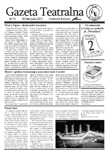Teatr w Lubinie : Gazeta Teatralna nr 53, listopad 2017