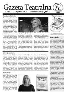 Teatr w Lubinie : Gazeta Teatralna nr 58, styczeń 2018