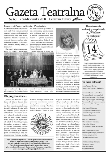 Teatr w Lubinie : Gazeta Teatralna nr 60, październik 2018