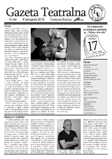 Teatr w Lubinie : Gazeta Teatralna nr 64, listopad 2018
