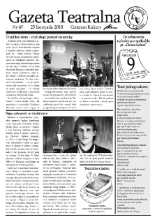 Teatr w Lubinie : Gazeta Teatralna nr 67, listopad 2018