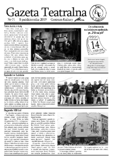 Teatr w Lubinie : Gazeta Teatralna nr 71, październik 2019