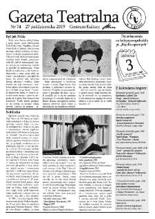 Teatr w Lubinie : Gazeta Teatralna nr 74, październik 2019