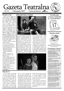 Teatr w Lubinie : Gazeta Teatralna nr 75, listopad 2019