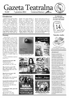 Teatr w Lubinie : Gazeta Teatralna nr 87, grudzień 2021