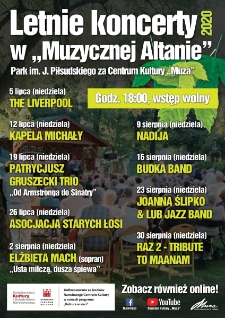 Letnie koncerty w &bdquo;Muzycznej Altanie&rdquo; 2020