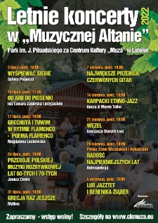 Letnie koncerty w &bdquo;Muzycznej Altanie&rdquo; 2022