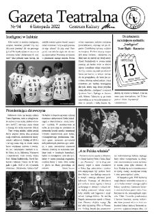 Teatr w Lubinie : Gazeta Teatralna nr 94, listopad 2022