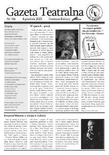 Teatr w Lubinie : Gazeta Teatralna nr 104, grudzień 2023