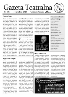 Teatr w Lubinie : Gazeta Teatralna nr 105, grudzień 2023