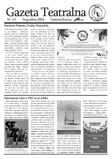 Teatr w Lubinie : Gazeta Teatralna nr 113, grudzień 2024
