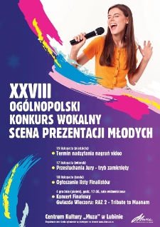 XXVIII Og&oacute;lnopolski Konkurs Wokalny : Scena Prezentacji Młodych 2020