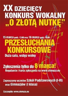 Dziecięcy Konkurs Wokalny &bdquo;O Złotą Nutkę&rdquo; 2013&ndash;2025
