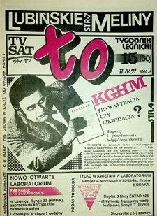 To nr 15 (60), kwiecień `91