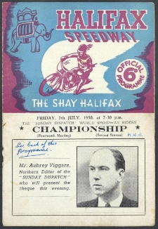 1950 lipiec 7, Halifax : Druga Runda Kwalifikacyjna Indywidualnych Mistrzostw Świata na żużlu