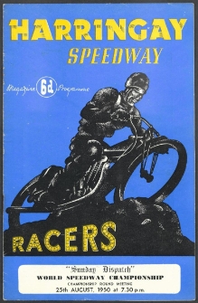 1950 sierpień 25, Harringay, Londyn : Runda Mistrzowska Indywidualnych Mistrzostw Świata na żużlu