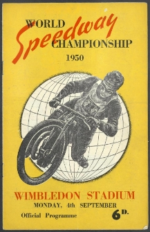 1950 wrzesień 4, Wimbledon, Londyn : Runda Mistrzowska Indywidualnych Mistrzostw Świata na żużlu