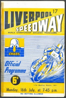 1951 lipiec 16, Liverpool : Druga Runda Kwalifikacyjna Indywidualnych Mistrzostw Świata na żużlu