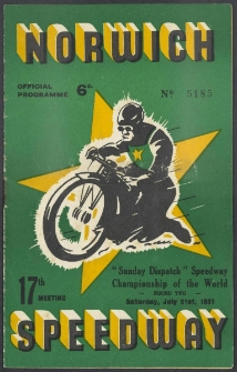1951 lipiec 21, Norwich : Druga Runda Kwalifikacyjna Indywidualnych Mistrzostw Świata na żużlu