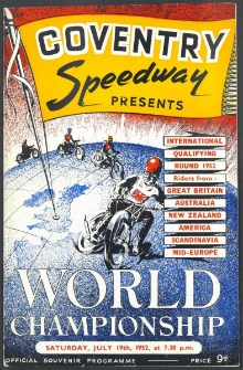 1952 lipiec 19, Coventry : Runda Interkontynentalna Indywidualnych Mistrzostw Świata na żużlu