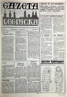 Gazeta Legnicka nr 30, maj`91