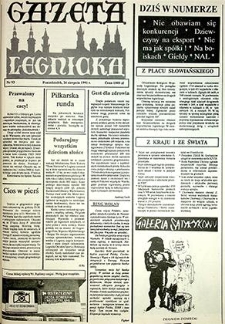 Gazeta Legnicka nr 93, sierpień`91