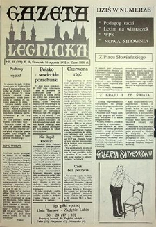Gazeta Legnicka nr 11 (190), styczeń `92