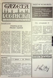 Gazeta Legnicka nr 27 (206), luty `92