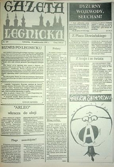 Gazeta Legnicka nr 126, październik`91
