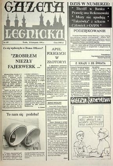 Gazeta Legnicka nr 148, listopad`91