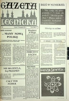 Gazeta Legnicka nr 158, listopad`91