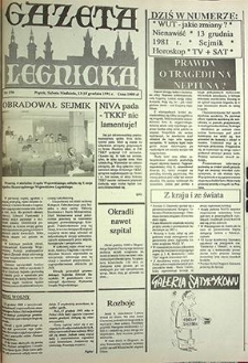 Gazeta Legnicka nr 170, grudzień`91