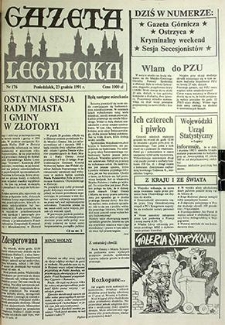 Gazeta Legnicka nr 176, grudzień`91