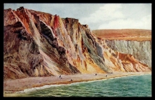 Karta pocztowa : Alum Bay, Wyspa Wight, kolorowe klify
