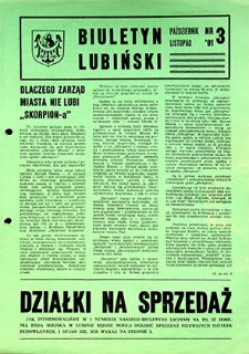 Biuletyn Lubiński nr 3, październik `91