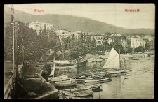 Karta pocztowa : Opatija, Abbazia, widok portu