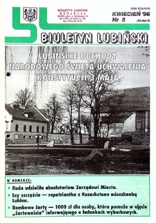 Biuletyn Lubiński nr 5 (73), kwiecień `96