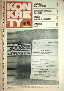 Konkrety nr 45 (492), listopad `81