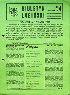 Biuletyn Lubiński nr 4, grudzień `91